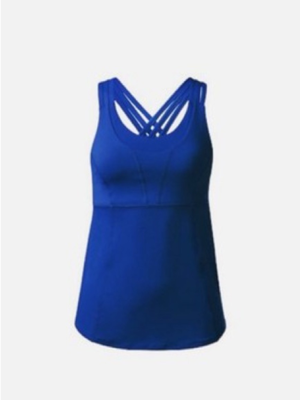 Lululemon Beat The Heat Tank Top Size 6 Harbor Blue Luxtreme Light Strappy Back